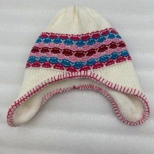 Chaos Girl's Fleece Lined Aardvark Ada Earflap White Hat Size 4-6